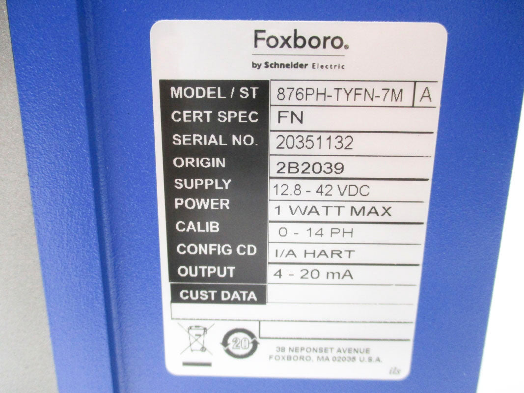 FOXBORO 876PH-TYFN-7M 5264256 42V NSMP