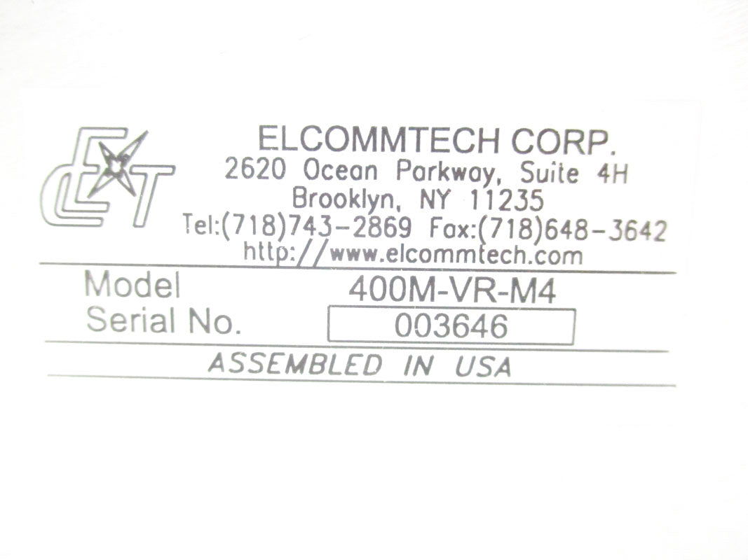 ELCOMMTECH 400M-VR-M4 NSMP