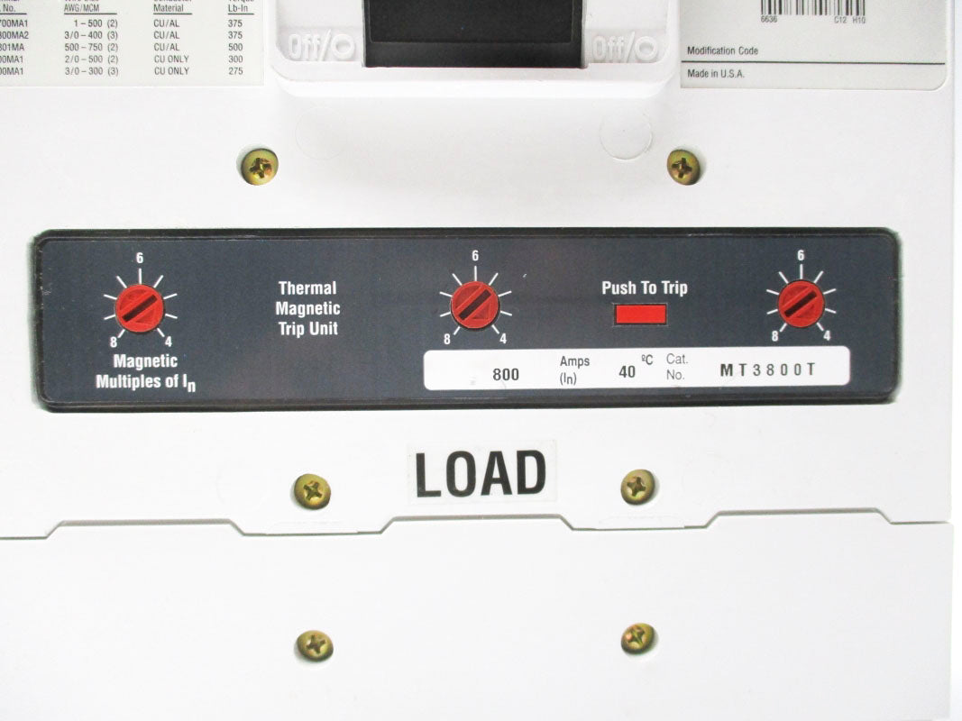 EATON MDL3800 4203B95G01 SER. C 600VAC 800A NSMP
