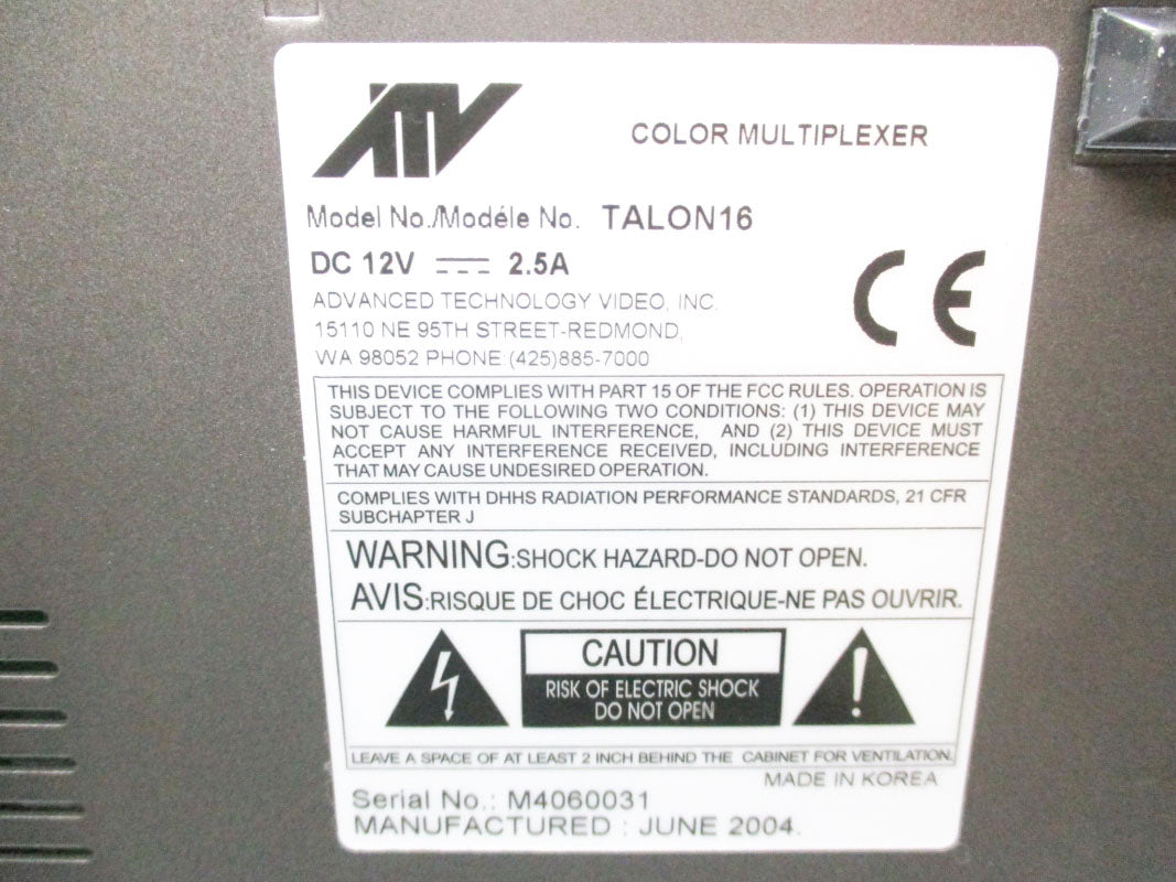 ATV TALON16 12V 2.5A NSMP