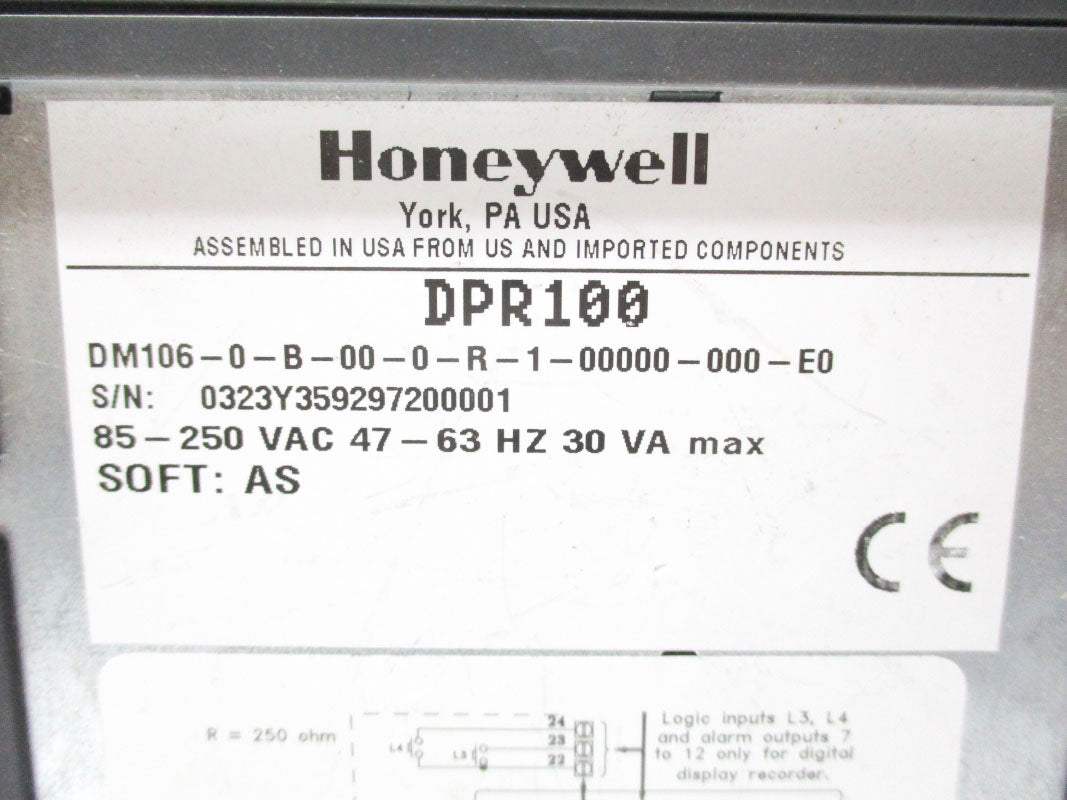 HONEYWELL DM106-0-B-00-0-R-1-00000-000-E0 DPR100 250V NSNP