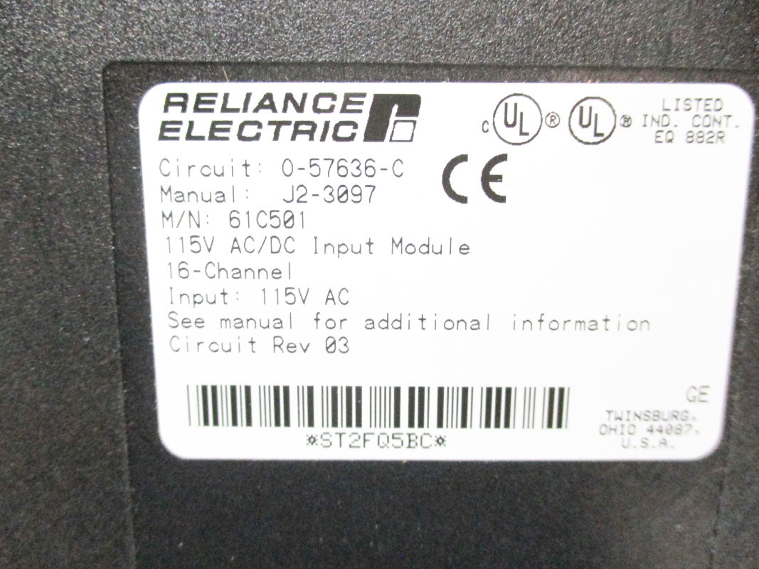 RELIANCE ELECTRIC 61C501 115VAC/DC NSMP