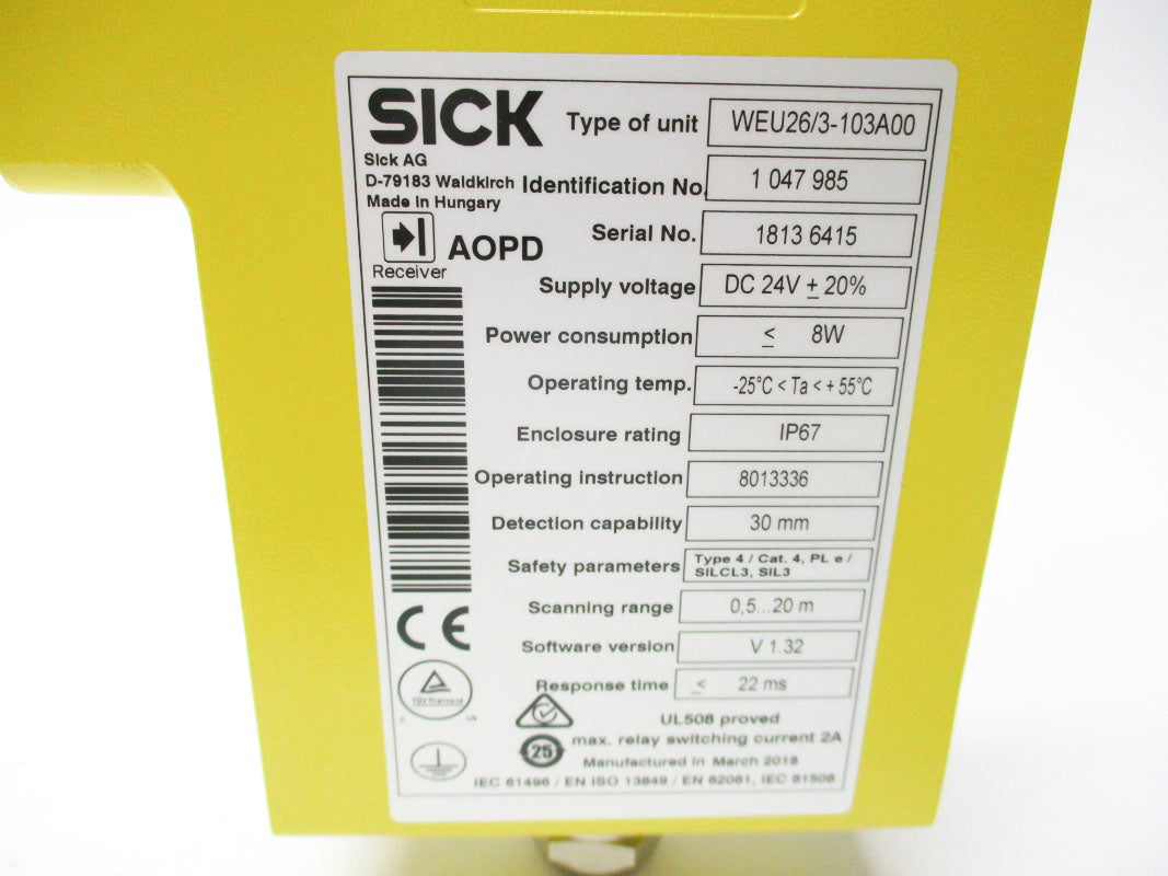 SICK WEU26/3-103A00 1047985 24V NSMP