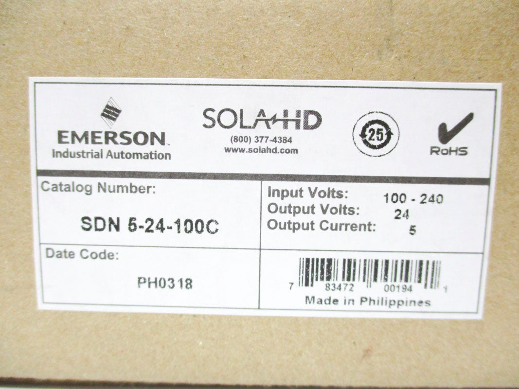 EMERSON SDN5-24-100C 100-240V 2A NSMP