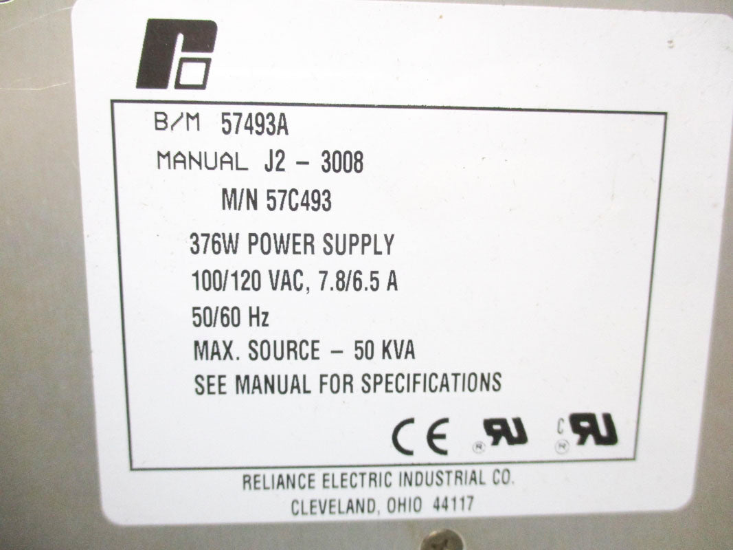 RELIANCE ELECTRIC 57C493 100/120V 7.8/6.5A UNMP