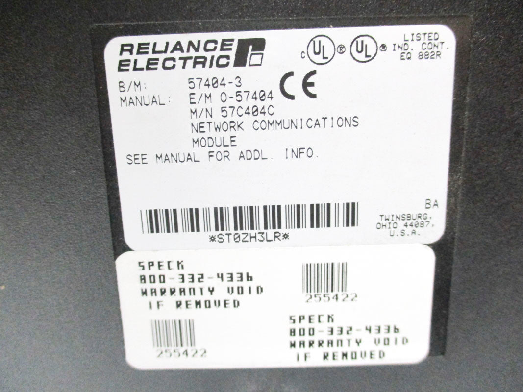 RELIANCE ELECTRIC 57C404C 57404-3 NSNP
