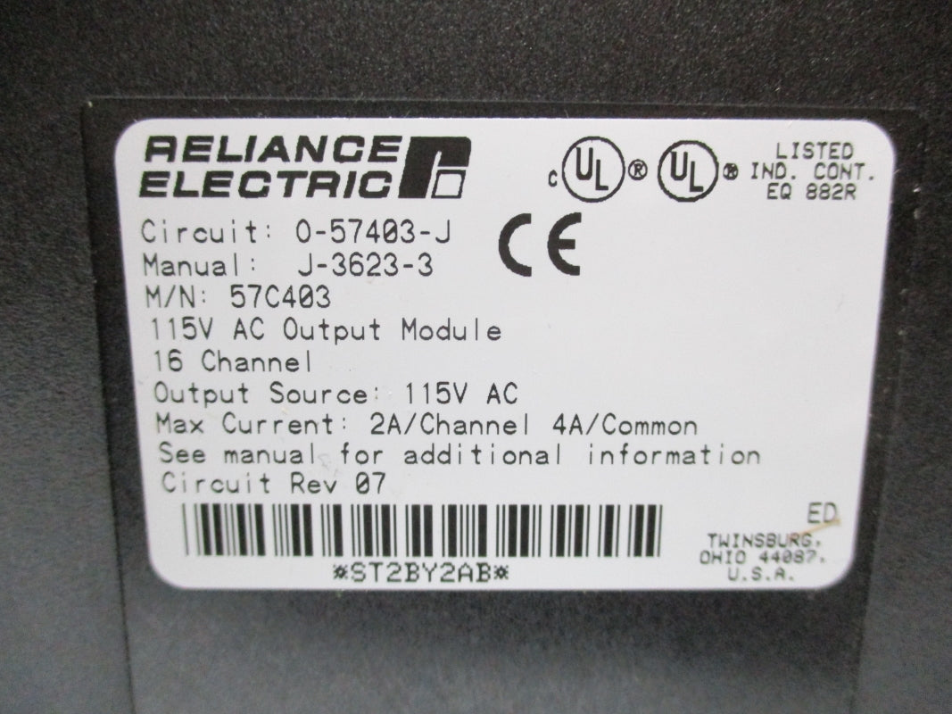 RELIANCE ELECTRIC 57C403 115V NSMP