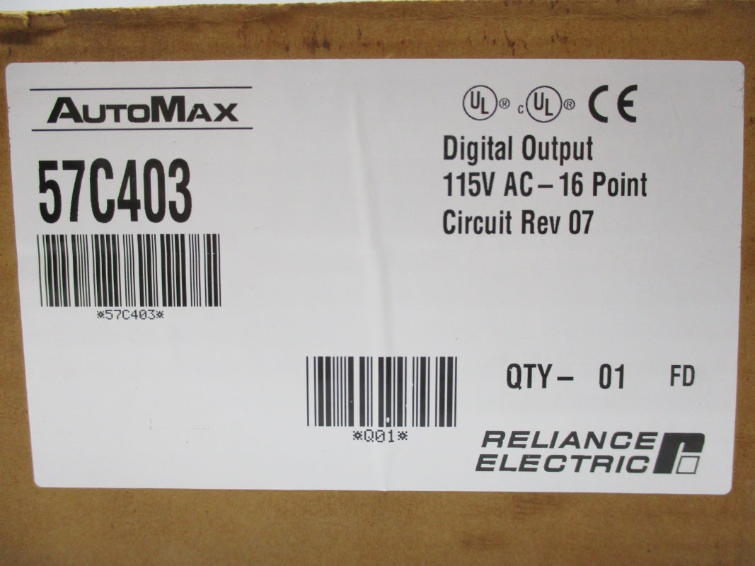 RELIANCE ELECTRIC 57C403 115V NSMP