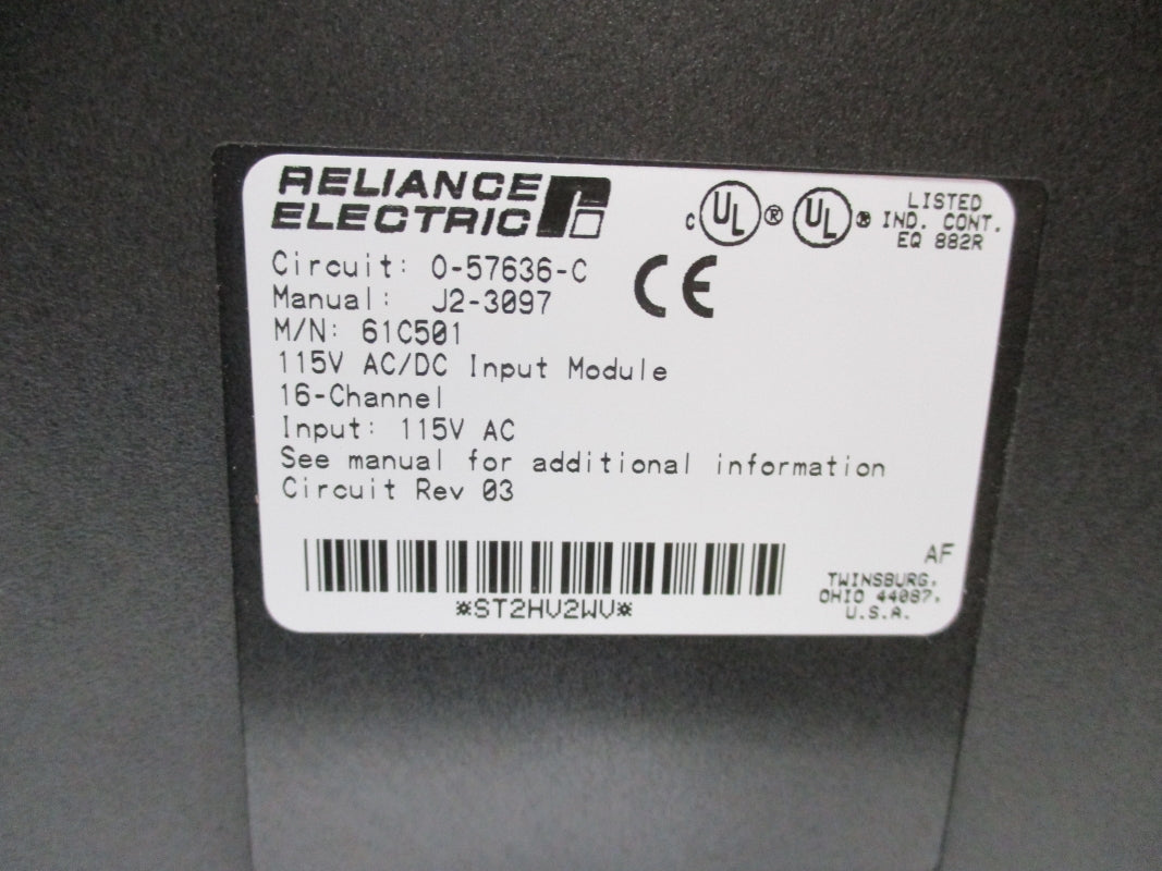 RELIANCE ELECTRIC 61C501 115VAC/DC REV. 03 NSMP