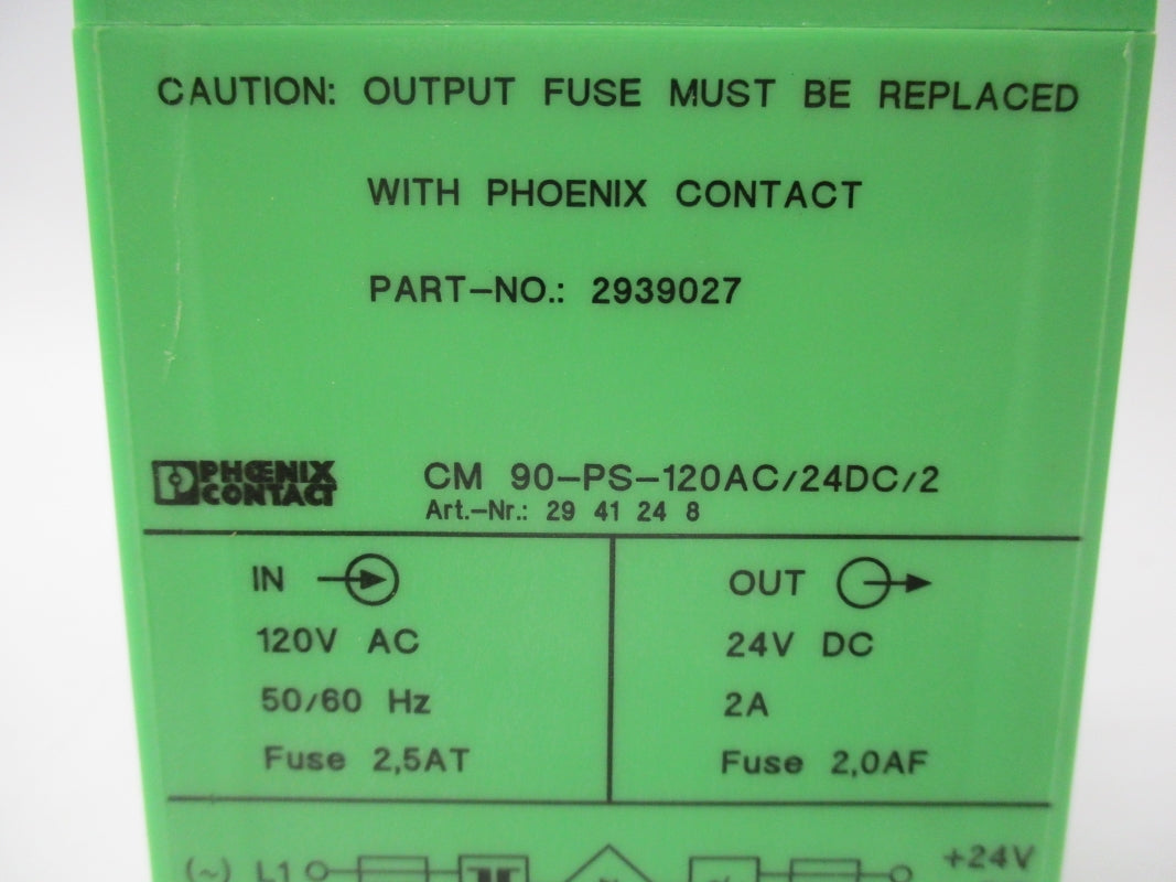 PHOENIX CONTACT CM90-PS-120AC/24DC/2 2941248 120V NSNP