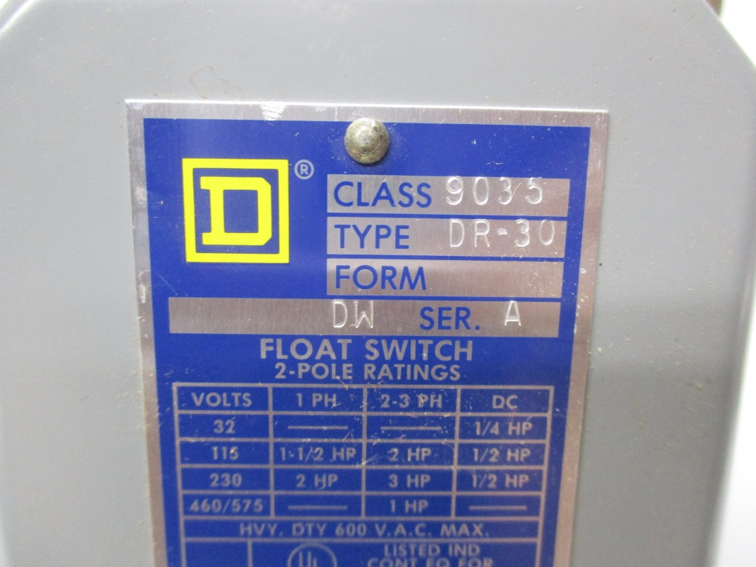 SQUARE D 9035DR-30 SER. A 600V NSMP