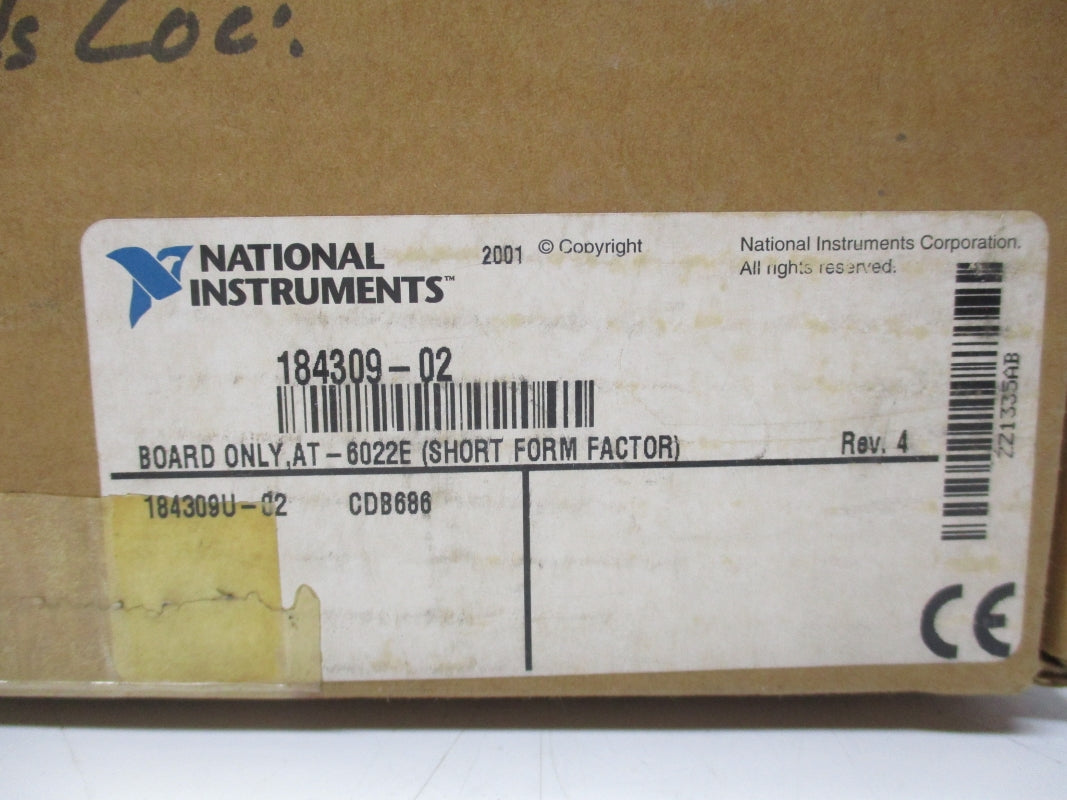 NATIONAL INSTRUMENTS AT-6022E 184309U-02 REV. 4 NSMP