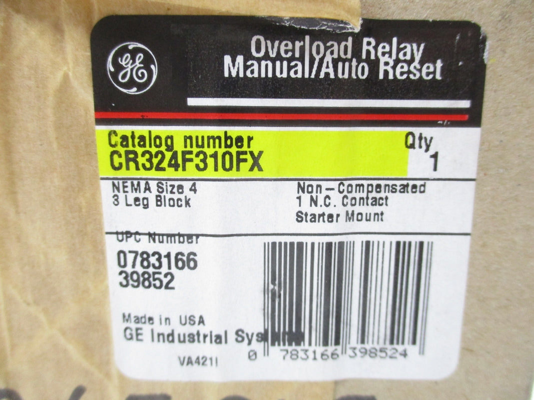 GENERAL ELECTRIC CR324F310FX 30V NSMP