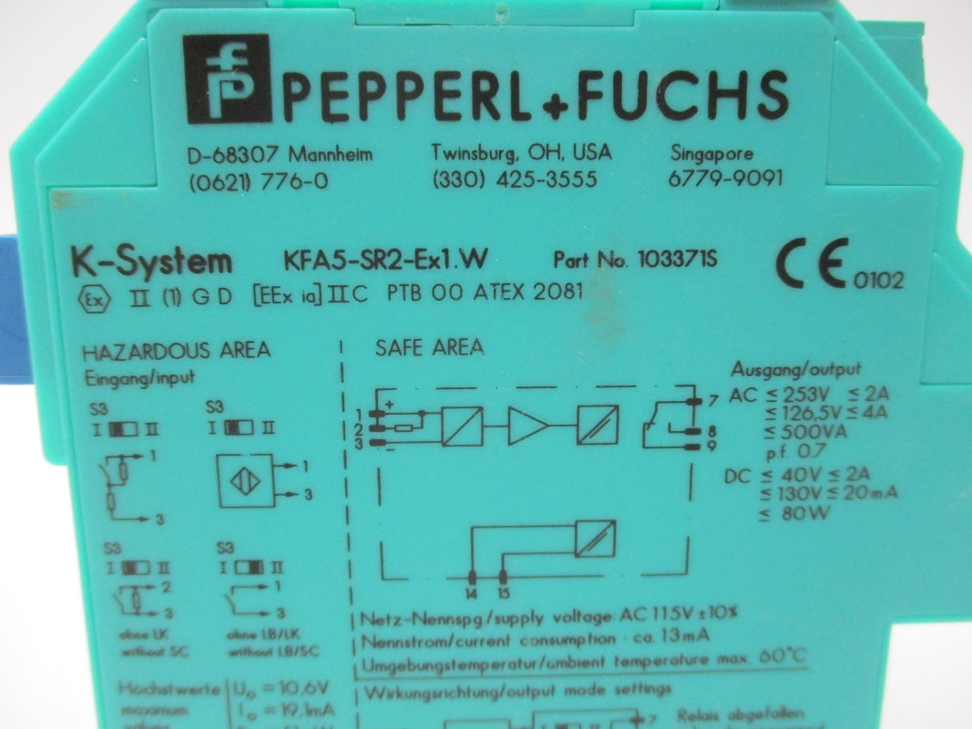 PEPPERL+FUCHS KFA5-SR2-EX1.W 103371S NSNP