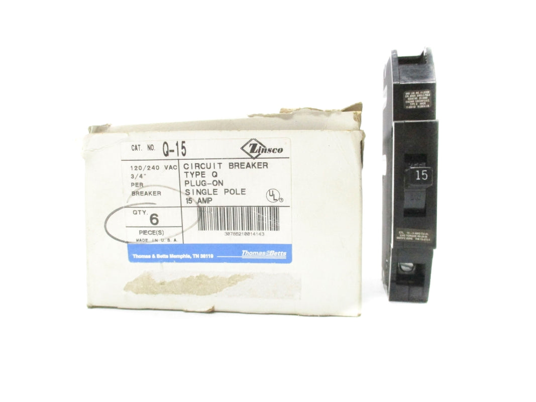 THOMAS&BETTS Q-15 120/240V 15A (PKG OF 6) NSMP