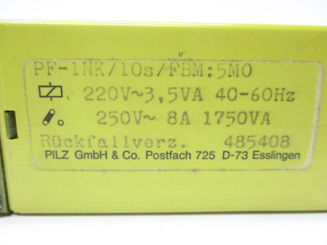 PILZ PF-INK/10S/FBM:5MO 0.04-10S 220/250V NSNP