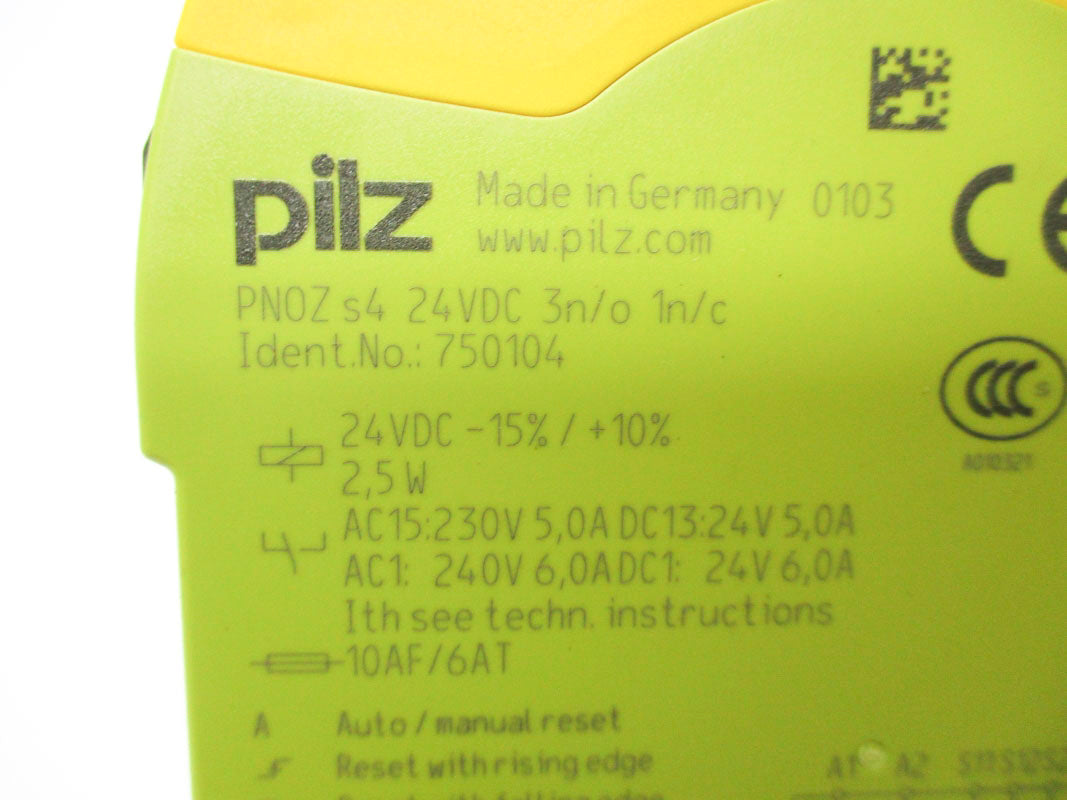 PILZ PNOZS424VDC3N/O1N/C 750104 24VDC 6.0A NSNP