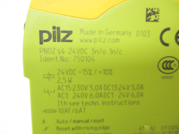 PILZ PNOZS424VDC3N/O1N/C 750104 24VDC 6.0A NSNP