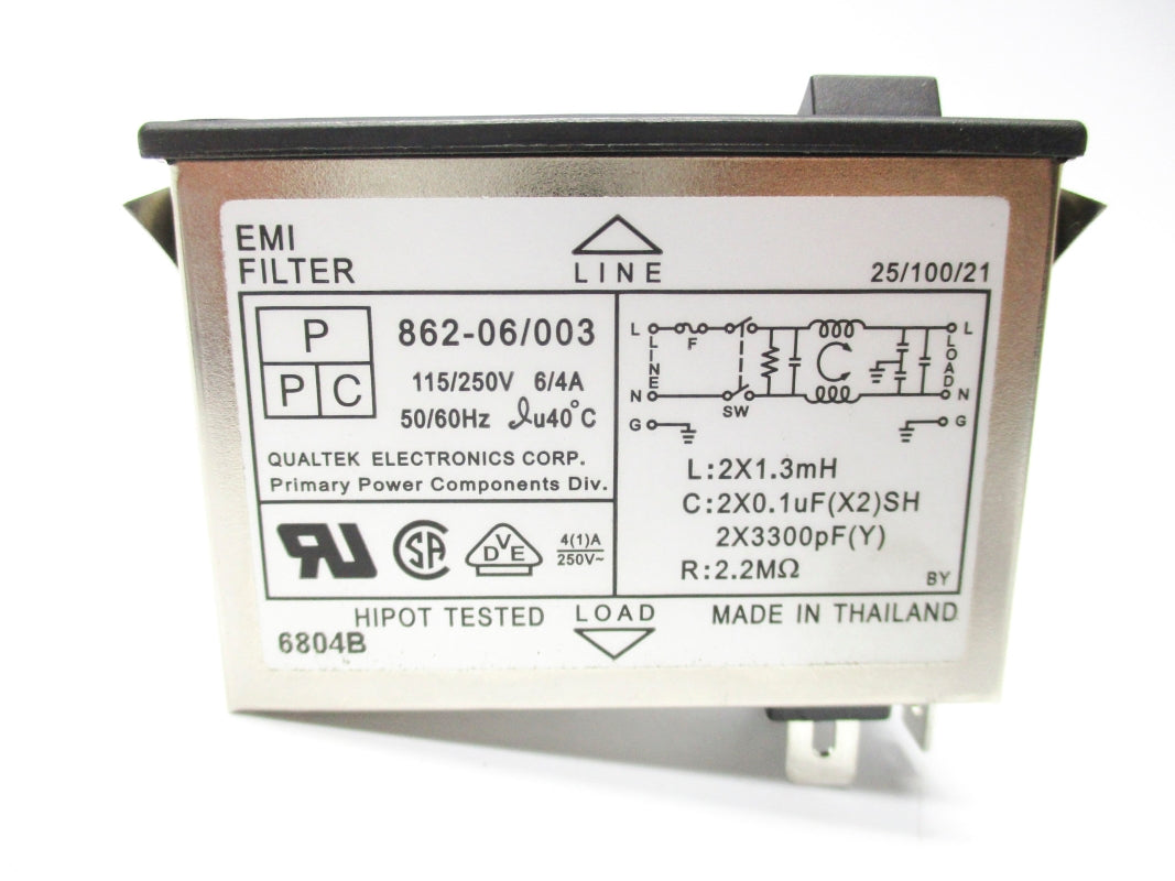 QUALTEK ELECTRONICS 862-06/003 115/250V 6/4A NSNP