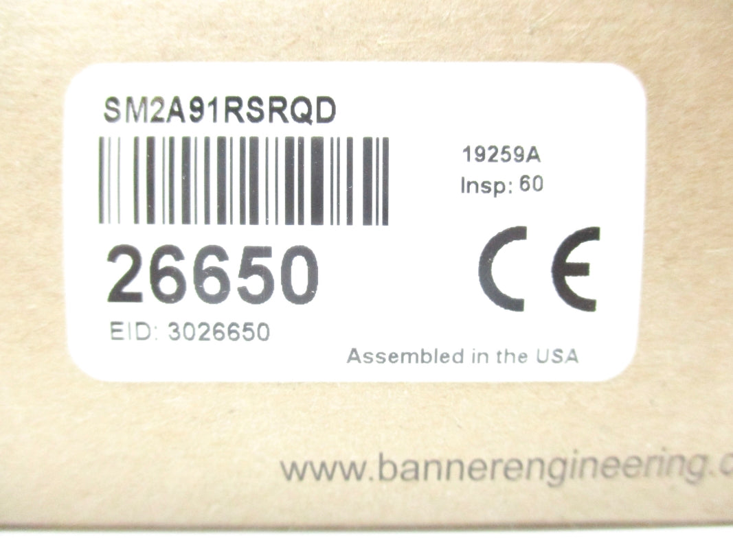 BANNER ENGINEERING SM2A91RSRQD 26650 24-250VAC/DC NSMP