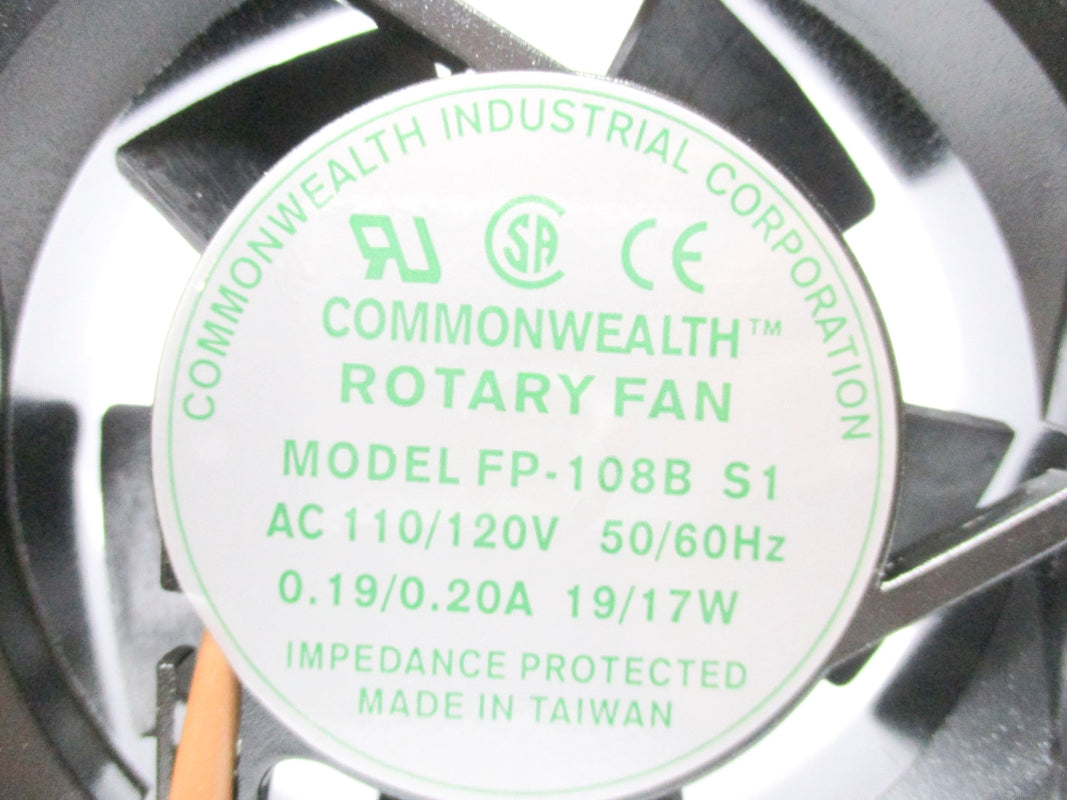 COMMONWEALTH FP-108BS1 110/120VAC 0.19/0.20A NSMP