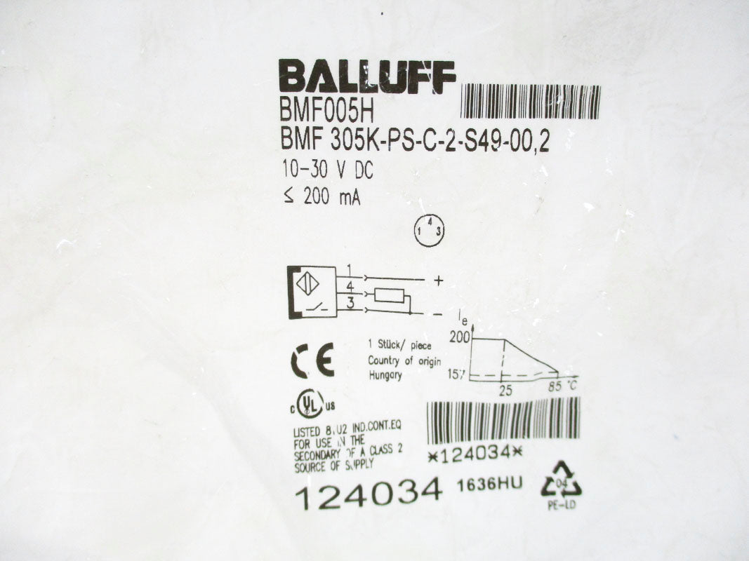 BALLUFF BMF305K-PS-C-2-S49-00,2 BMF005H 10-30VDC NSMP