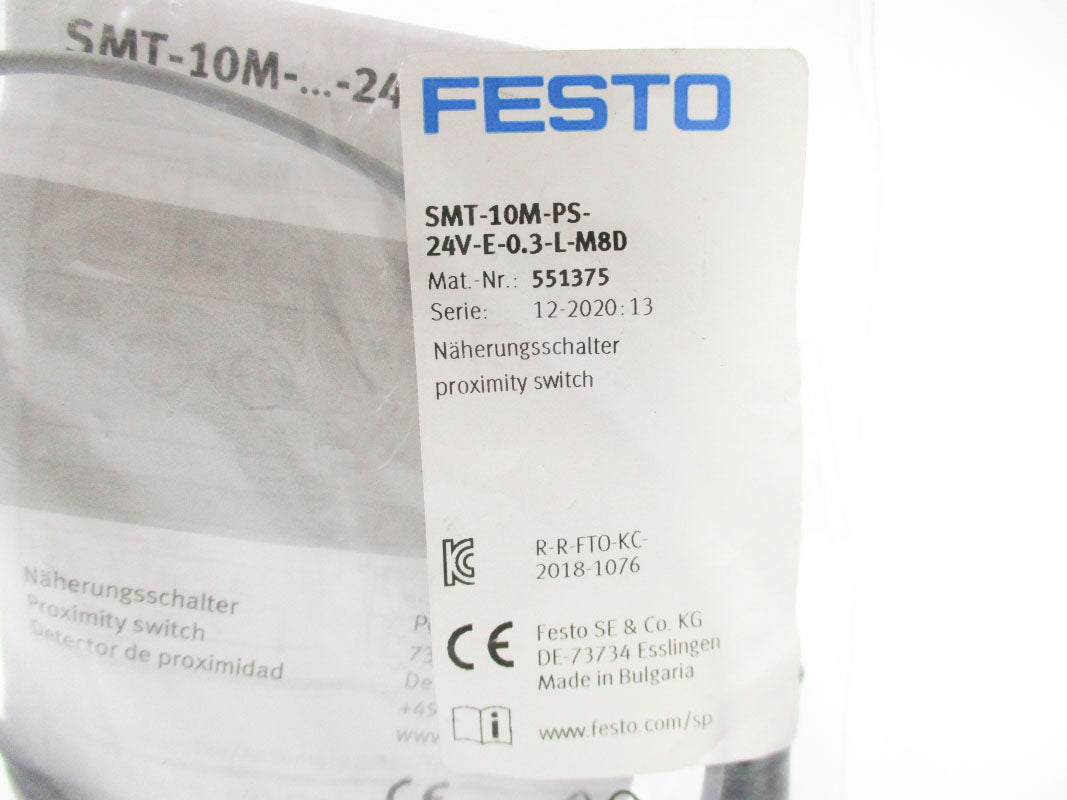 FESTO SMT-10M-PS-24V-E-0.3-L-M8D 551375 NSMP