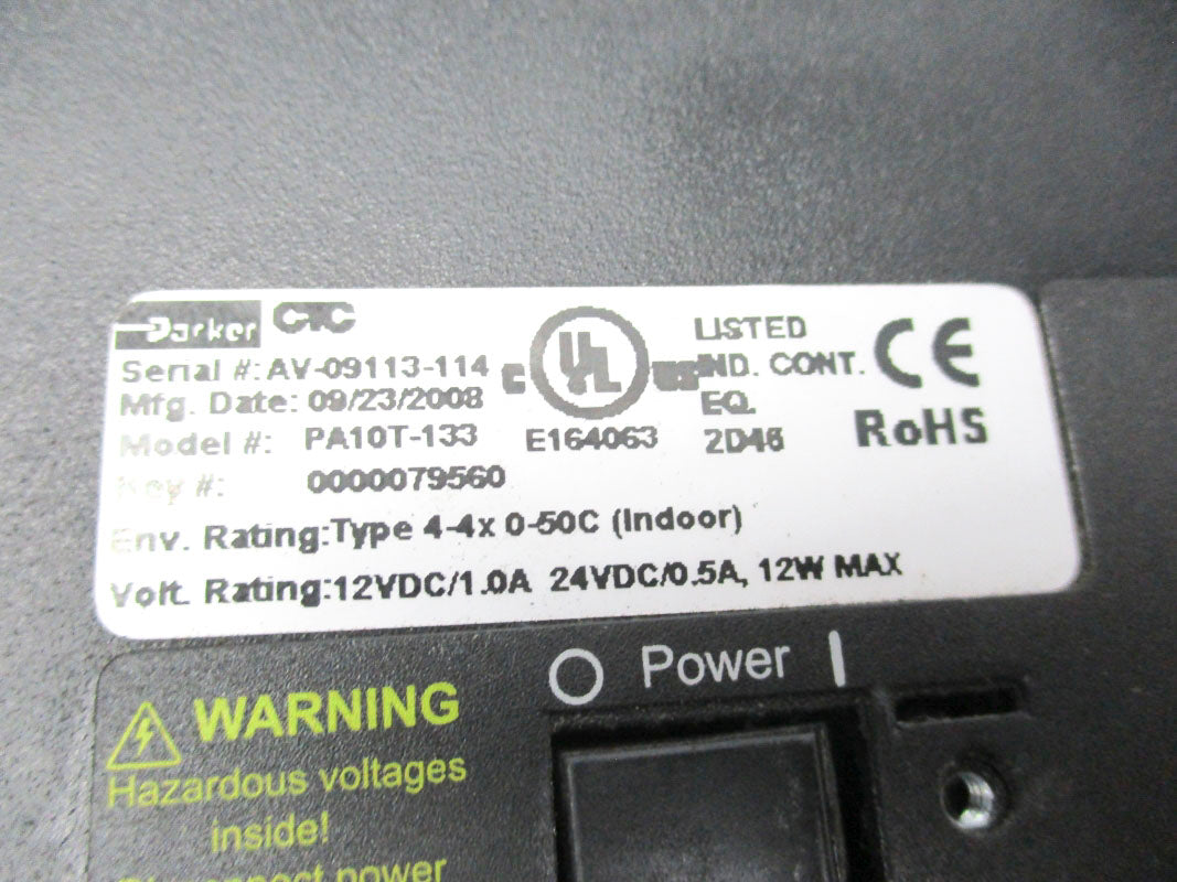 PARKER PA10T-133 12V/24VDC 1.0/0.5A UNMP