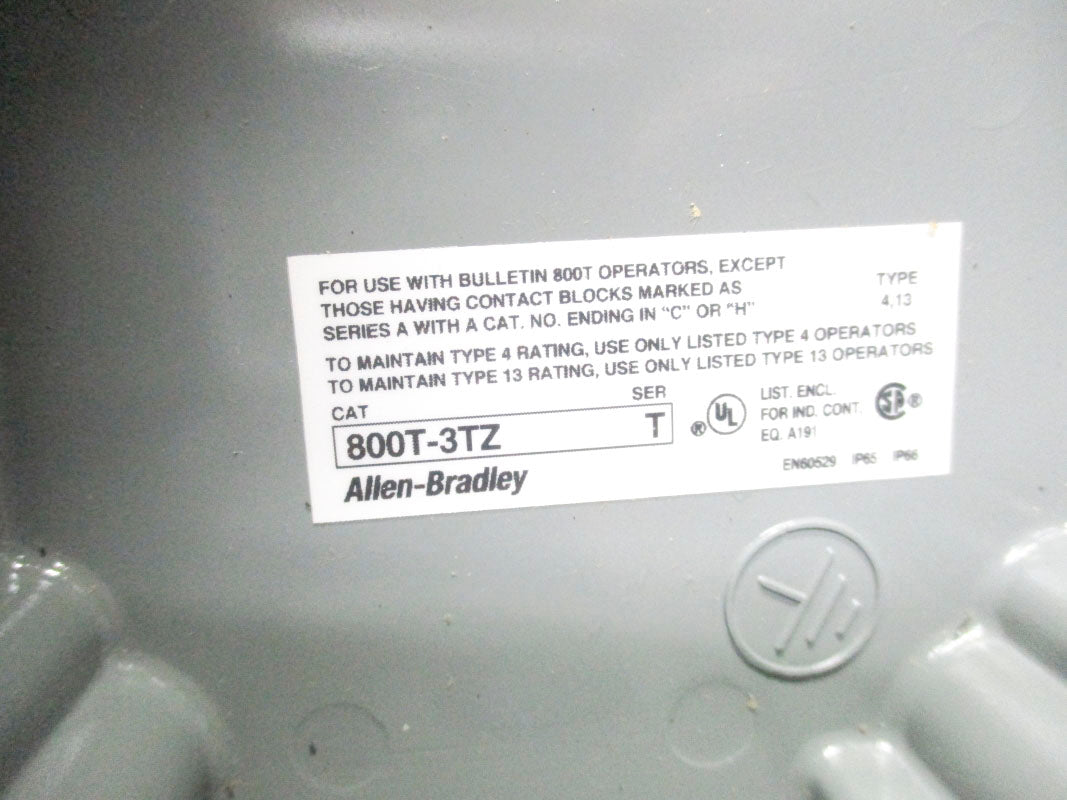 ALLEN BRADLEY 800R-3TZ SER. T (BR/WH) NSMP