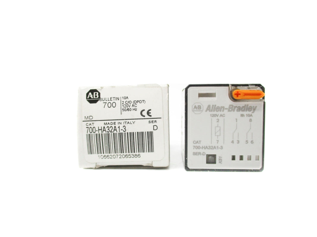 ALLEN BRADLEY 700-HA32A1-3 SER. D 120VAC 10A (WH) NSMP