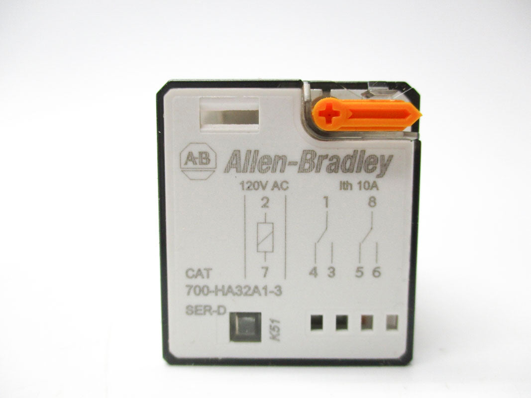 ALLEN BRADLEY 700-HA32A1-3 SER. D 120VAC 10A (WH) NSMP