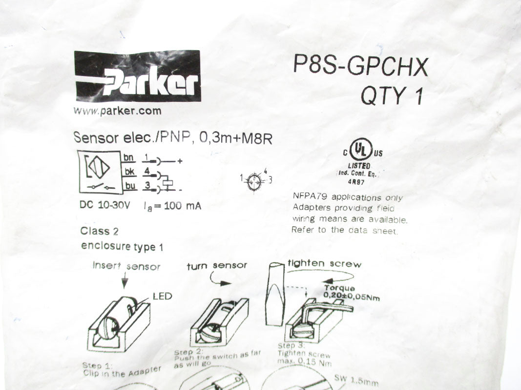 PARKER P8S-GPCHX 10-30VDC NSMP