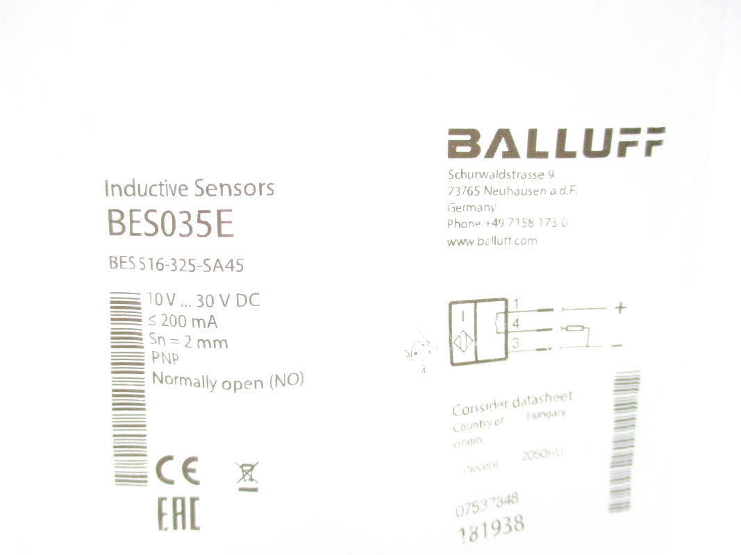 BALLUFF BES516-325-SA45 BES035E 10-30VDC NSMP