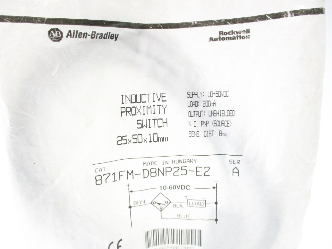 ALLEN BRADLEY 871FM-D8NP25-E2 SER. A 10-60VDC NSMP