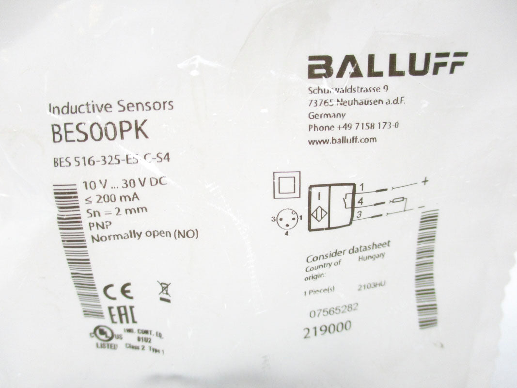 BALLUFF BES516-325-ES-C-S4 BES00PK 10-30VDC NSMP