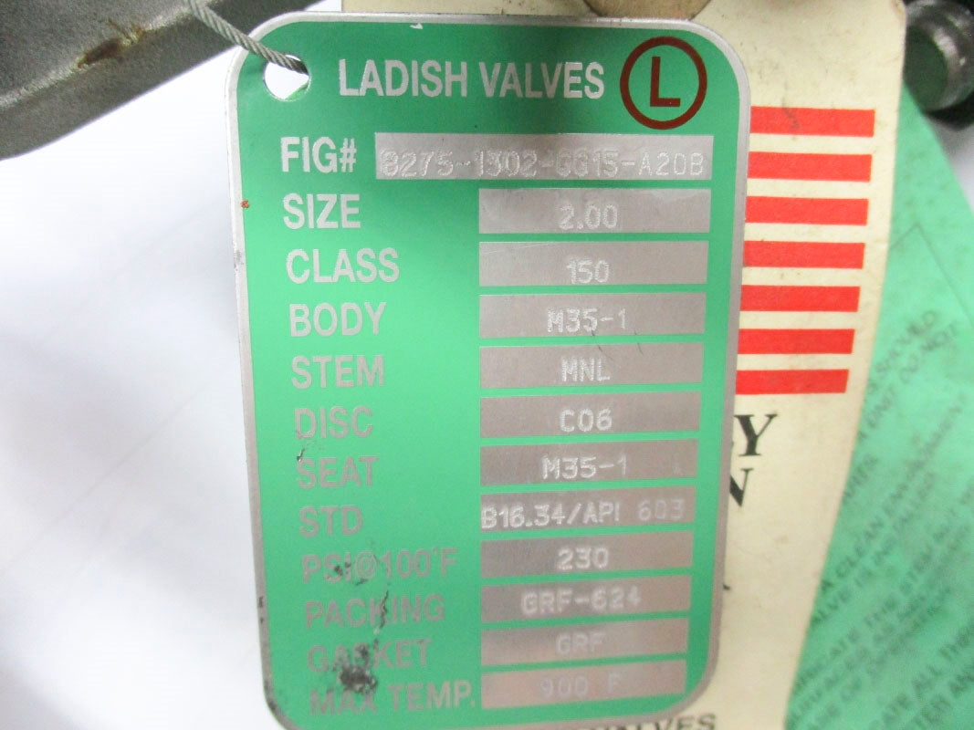 LADISH VALVES 8275-1302-GG15-A20B 230PSI NSNP