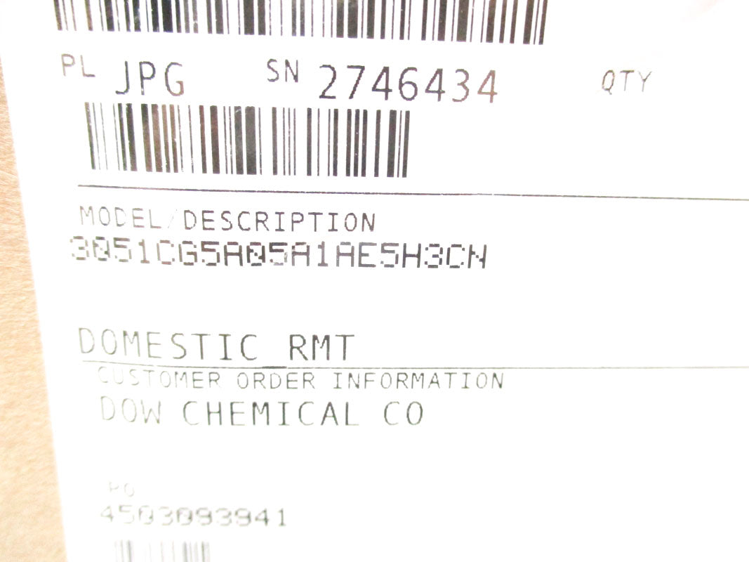 ROSEMOUNT 3051CG5A05A1AE5H3CN 0-600PSI NSMP