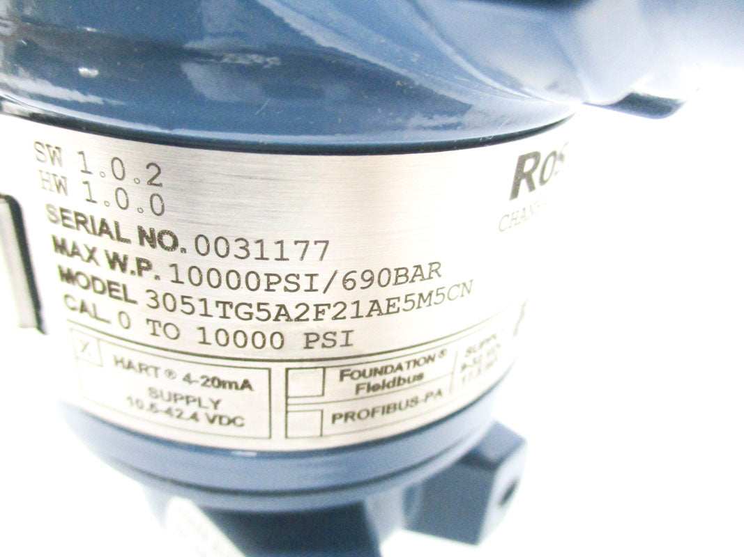 ROSEMOUNT 3051TG5A2F21AE5M5CN 10000PSI NSMP