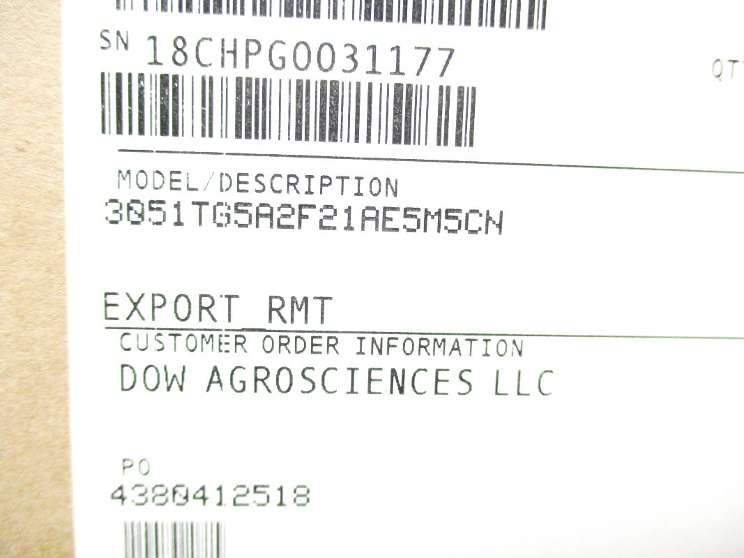 ROSEMOUNT 3051TG5A2F21AE5M5CN 10000PSI NSMP