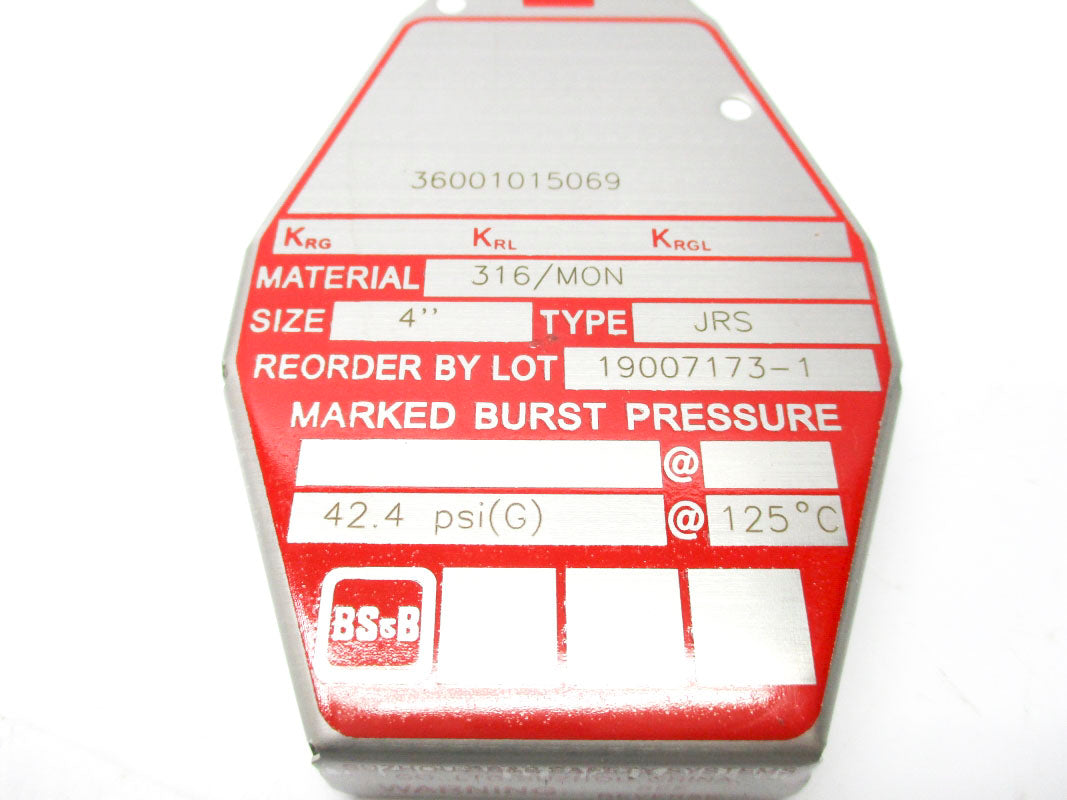 BS&B 19007173-1 JRS 4" 42.4PSI NSMP