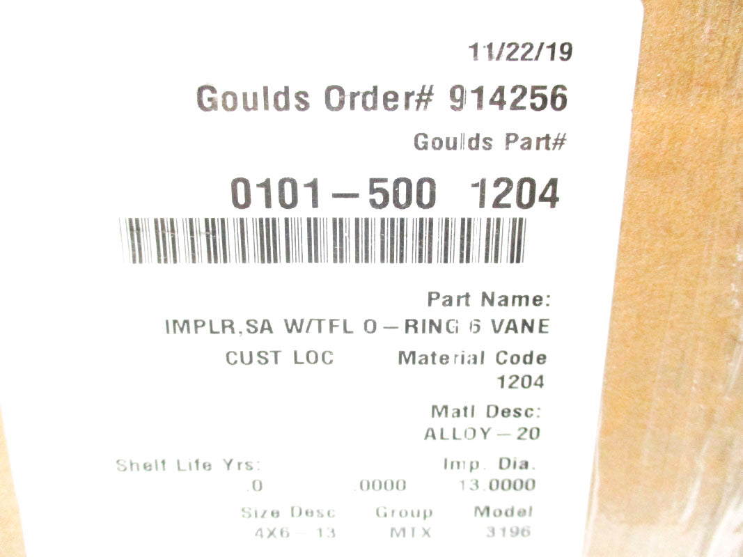 GOULDS 0101-500-1204 NSMP