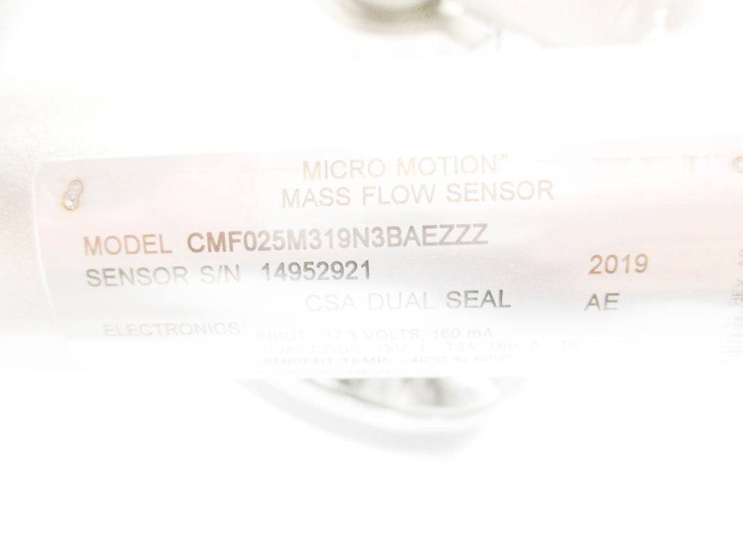 MICRO MOTION CMF025M319N3BAEZZZ 17.3V -40/60'C NSMP