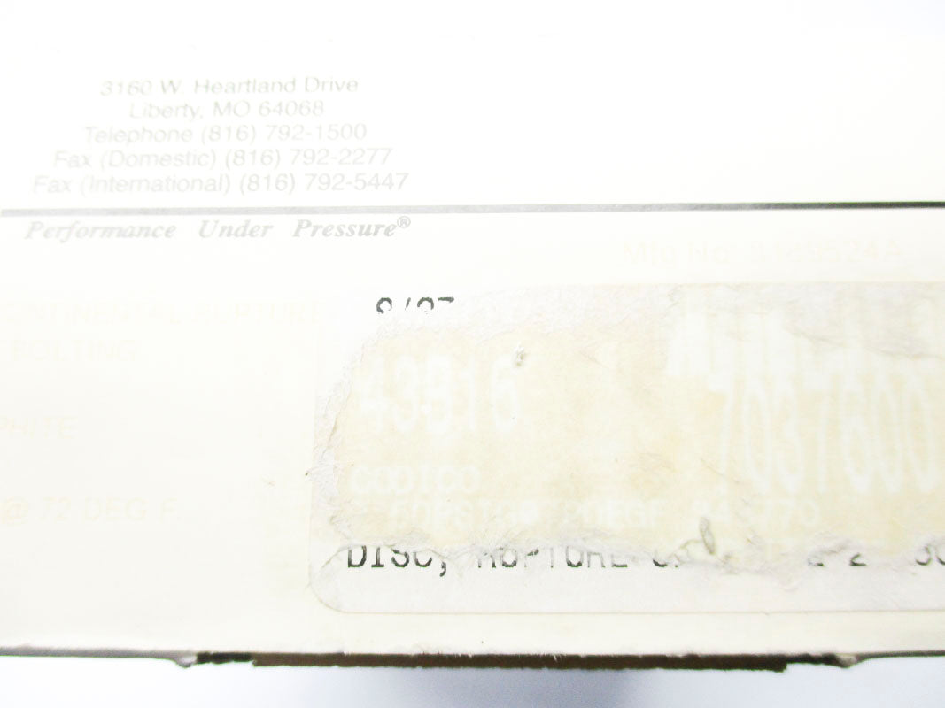 CONTINENTAL 8189524A 50PSI 72'F NSMP