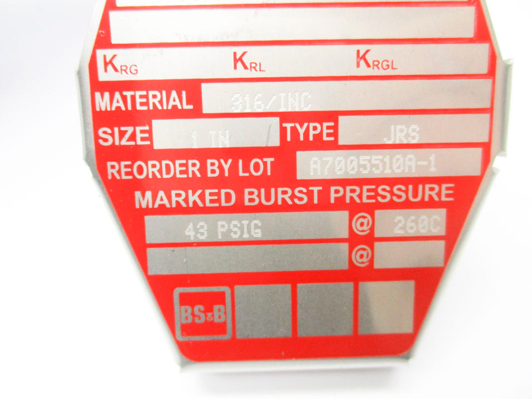 BS&B A7005510A-1 43PSI 260'C NSMP