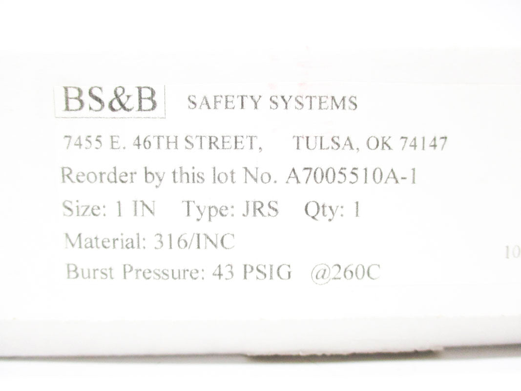 BS&B A7005510A-1 43PSI 260'C NSMP