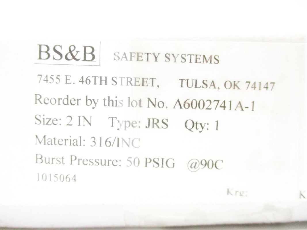 BS&B A6002741A-1 50PSI 90'C NSMP
