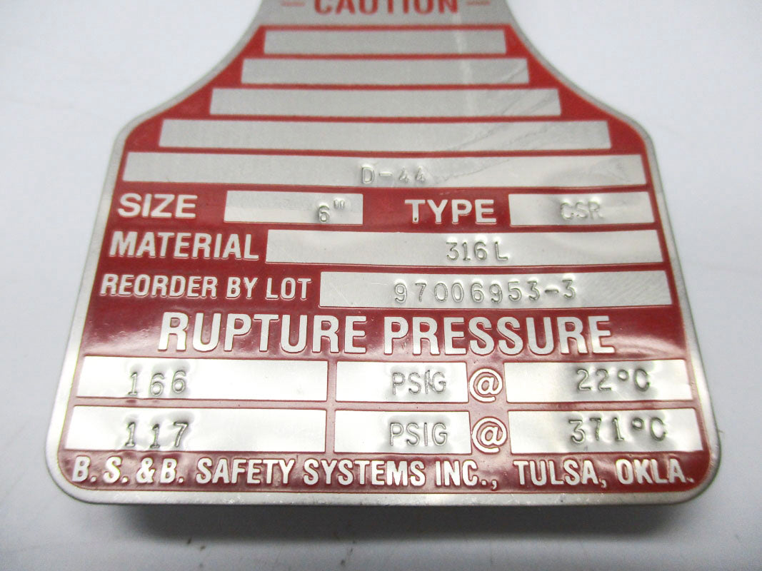 BS&B 97006953-3 166PSI 371'C NSMP