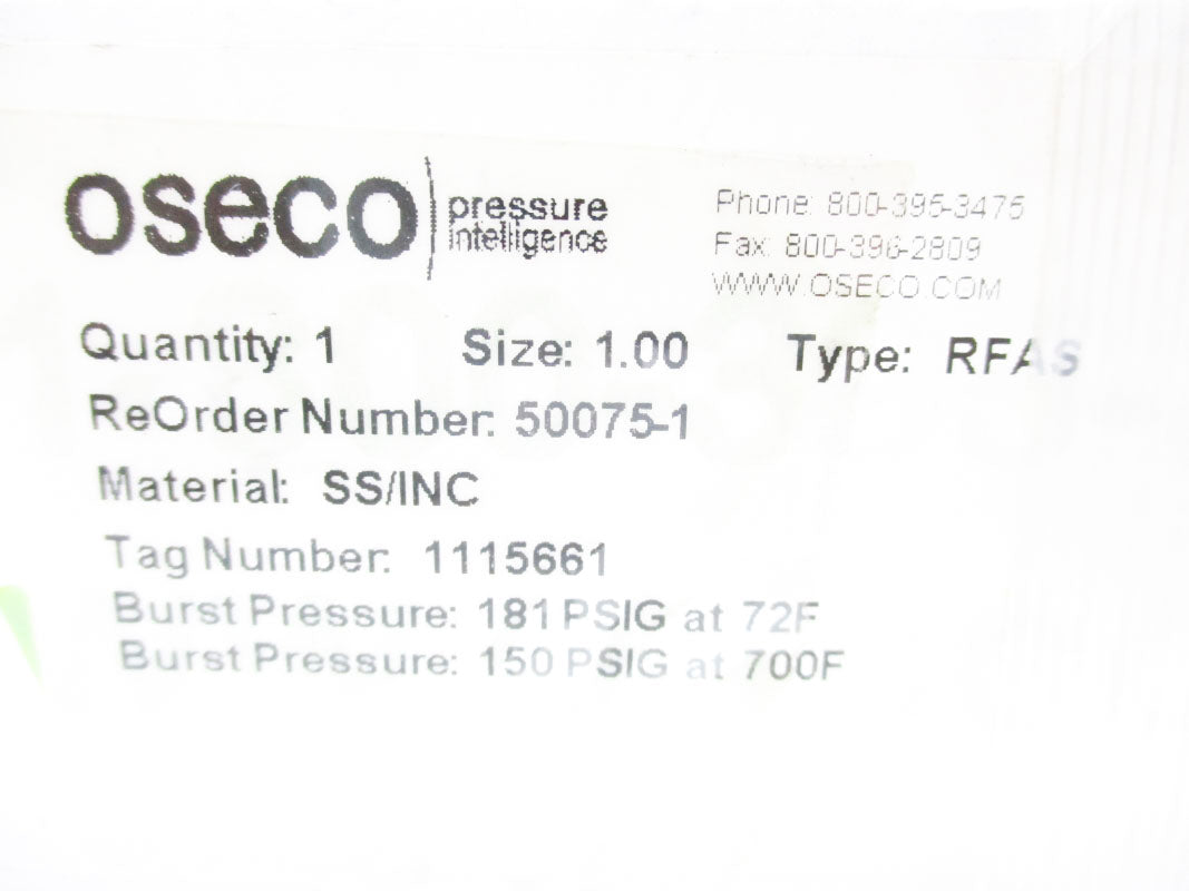 OSECO 50075-1-1 181PSI 700'F NSMP