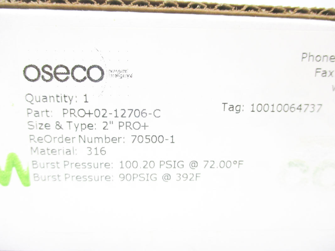 OSECO PRO+02-12706-C 100.2PSI 392'F NSMP