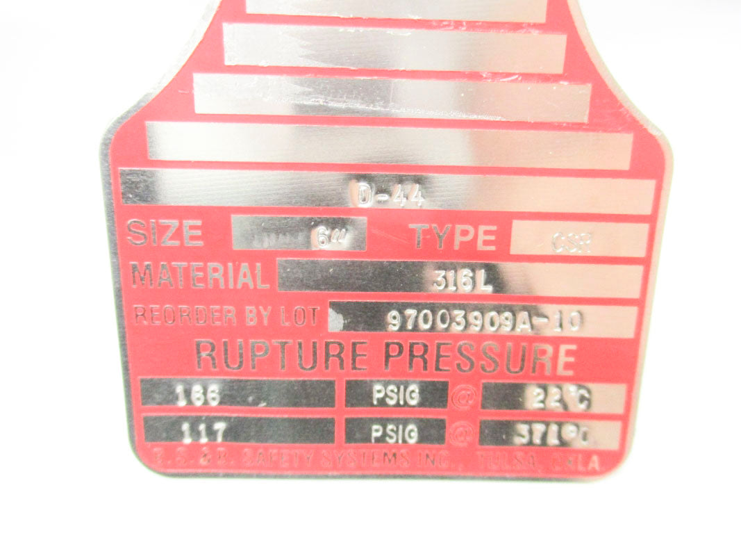 BS&B 97003909A-10 166PSI 371'C NSMP